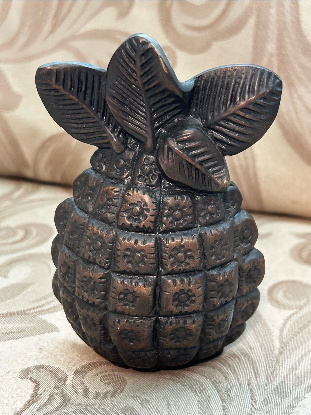 Pineapple Cast Iron Door Stop Small Wedge Home Decor Accent Entryway